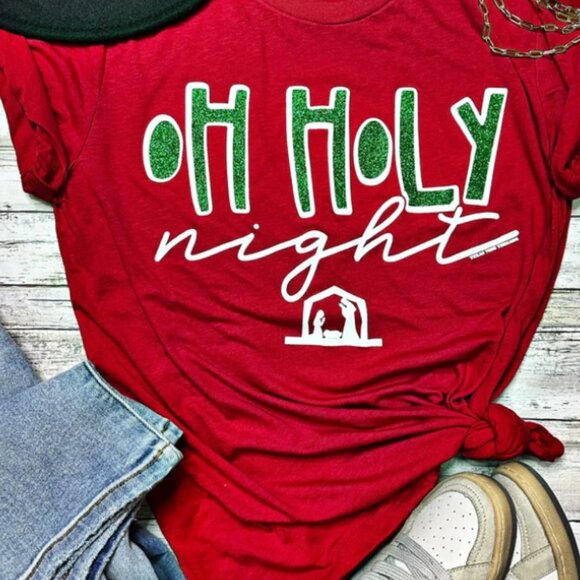 O Holy Night Christmas Tee - Picture 1 of 2